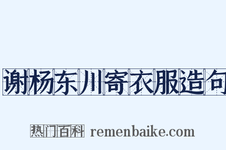 谢杨东川寄衣服造句是什么意思的图片